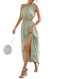 Luna Tie Shoulder Draped A-Line Skirt Set