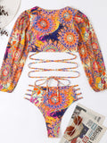 Luna Print Long Sleeve Bikini