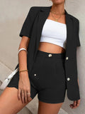 Luna Casual Biz Shorts Blazer Set