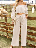 Luna Luxe Top Wide Leg Pants Set