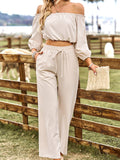 Luna Luxe Top Wide Leg Pants Set
