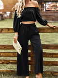 Luna Luxe Top Wide Leg Pants Set
