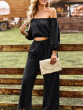 Luna Luxe Top Wide Leg Pants Set