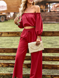 Luna Luxe Top Wide Leg Pants Set