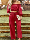 Luna Luxe Top Wide Leg Pants Set