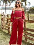 Luna Luxe Top Wide Leg Pants Set