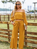 Luna Luxe Top Wide Leg Pants Set