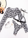 Luna 3 Piece Lepard Bikini Set