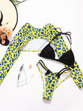 Luna 3 Piece Lepard Bikini Set