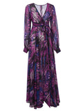 Luna Leaf Print Maxi Dress