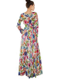 Luna Leaf Print Maxi Dress