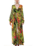 Luna Leaf Print Maxi Dress