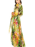 Luna Leaf Print Maxi Dress