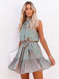 Luna Ruffle Halter Dress