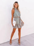 Luna Ruffle Halter Dress