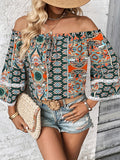 Luna Celine Floral Off Shoulder Blouse