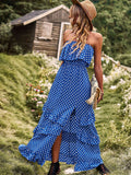 Luna Maxi Off the Shoulder Polka Dot Dress