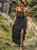 Luna Maxi Off the Shoulder Polka Dot Dress