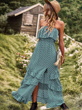 Luna Maxi Off the Shoulder Polka Dot Dress