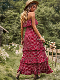 Luna Maxi Off the Shoulder Polka Dot Dress