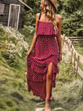 Luna Maxi Off the Shoulder Polka Dot Dress