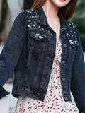 Luna Faux Pearl Denim Jacket