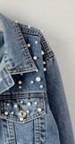 Luna Faux Pearl Denim Jacket