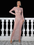 Luna Mesh Glam Maxi Dress