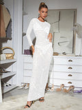 Luna Mesh Glam Maxi Dress