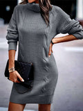 Luna Captivating Turtleneck Sweater Dress