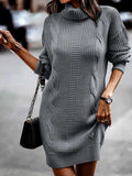 Luna Captivating Turtleneck Sweater Dress