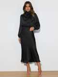 Luna Luxury Biz Satin Dress