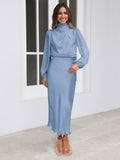 Luna Luxury Biz Satin Dress
