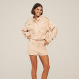 Luna Short Coat Shorts Set for Women