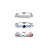 Luna Silver Row Diamond Ring