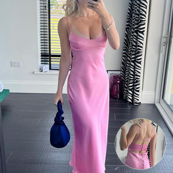 Luna Satin Pink Dress