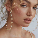 Luna Faux Pearl Hoop Earrings