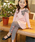 Luna Long Sleeve Top and Stripped Pants Kids Wear