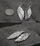 Luna S925 Sterling Silver Leaf Earrings