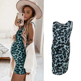 Luna Maternity Leopard Bodycon Dress