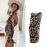 Luna Maternity Leopard Bodycon Dress