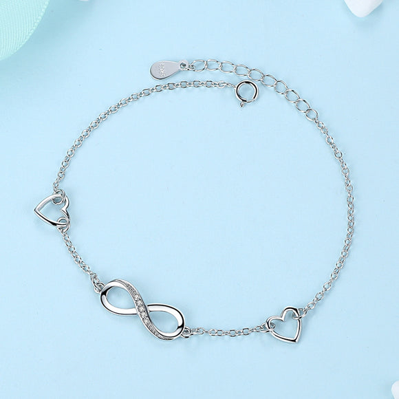 Luna 925 Sterling Silver Infinity Bracelet
