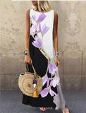Luna Floral Print Maxi Summer Dress