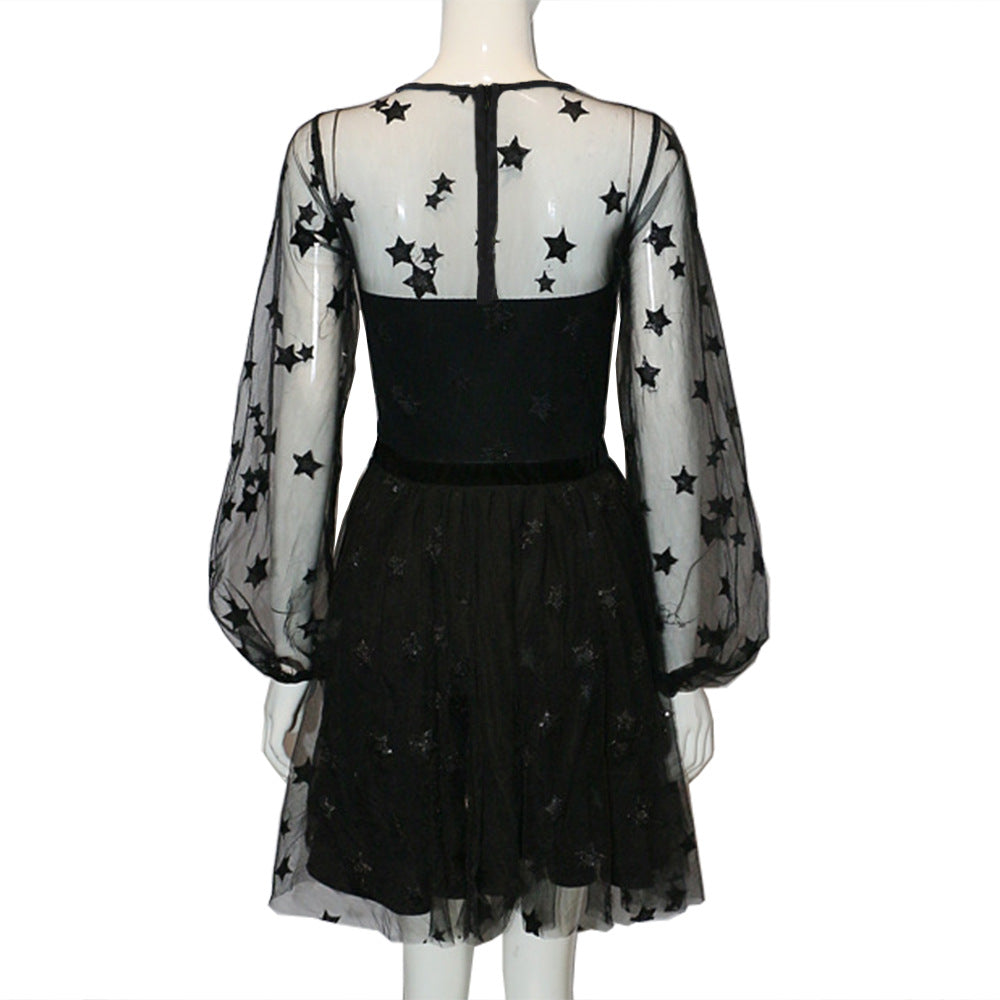 blue dress for baby girl Banned Retro Luna Celestial Velvet Swing Dress  Suzie's Bombshell Boutique