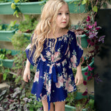 Luna Floral Mom and Daughter Cold Shoulder Dress