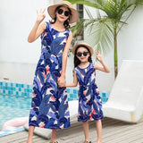 Luna Mother and Daughter Vacation Beach Vest Long Skirt