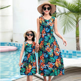 Luna Mother and Daughter Vacation Beach Vest Long Skirt