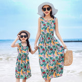 Luna Mother and Daughter Vacation Beach Vest Long Skirt