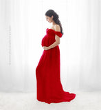 Luna Strapless Maternity Long Dress