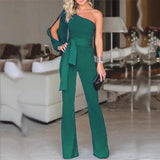 Luna High Waist One-Shoulder Jumpsuit